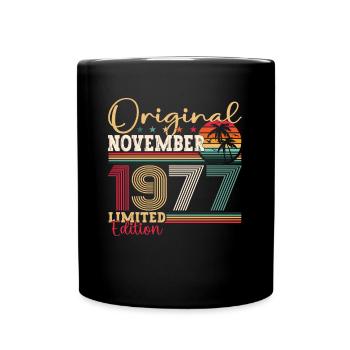 Original November 1977 45th Birthday Gift - Full Colour Mug - black - Front