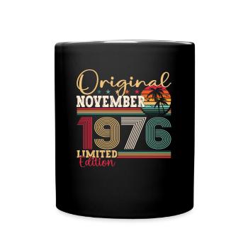 Original November 1976 46th Birthday Gift - Full Colour Mug - black - Front