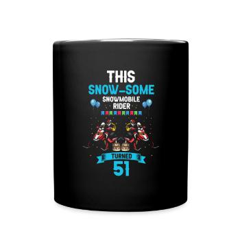 Conception de motoneige pour l’anniversaire de la motoneige - Mug uni - noir - Devant