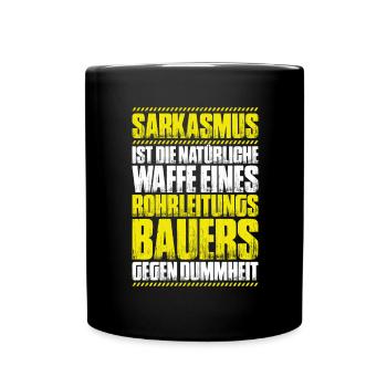Rohrleitungsbauer Rohrleitungsbau Pipelayer - Tasse einfarbig - Schwarz - Vorne
