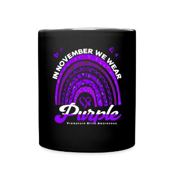 Arc violet conscient de la naissance prématurée - Mug uni - noir - Devant
