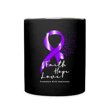Arc violet conscient de la naissance prématurée - Mug uni - noir - Devant