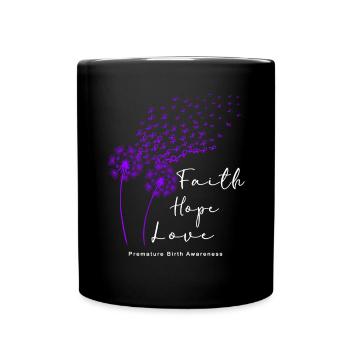 Arc violet conscient de la naissance prématurée - Mug uni - noir - Devant