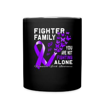 Arc violet conscient de la naissance prématurée - Mug uni - noir - Devant