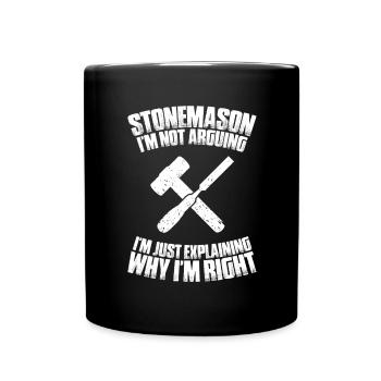 Steinmetz Steinbildhauer Stonemason Stone Mason - Full Colour Mug - black - Front