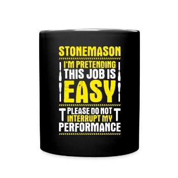 Steinmetz Steinbildhauer Stonemason Stone Mason - Full Colour Mug - black - Front