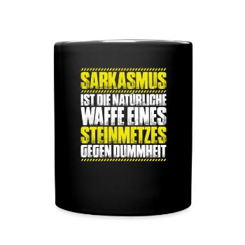 Steinmetz Steinbildhauer Stonemason Stone Mason - Tasse einfarbig - Schwarz - Vorne
