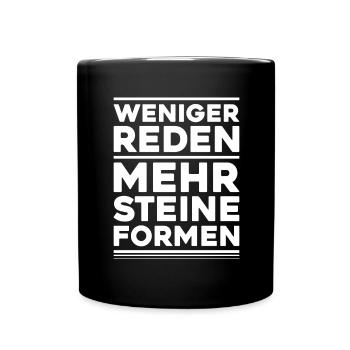 Steinmetz Steinbildhauer Stonemason Stone Mason - Tasse einfarbig - Schwarz - Vorne