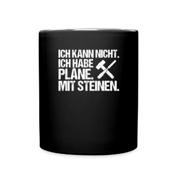Steinmetz Steinbildhauer Stonemason Stone Mason - Tasse einfarbig - Schwarz - Vorne