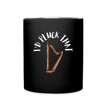 Harp Player Musician Musical Harpist - Tasse einfarbig - Schwarz - Vorne