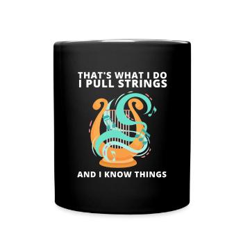 Harp Player Musician Musical Harpist - Tasse einfarbig - Schwarz - Vorne