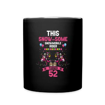 Snowmobile Design for Skidoo Rider Birthday - Full Colour Mug - black - Front