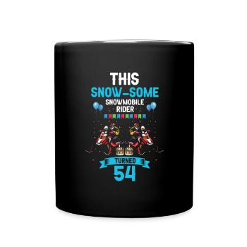 Snowmobile design for skidoo riders birthday - Full Colour Mug - black - Front