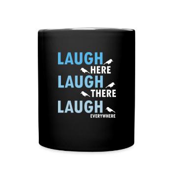Kookaburra Design and Laughing Bird - Full Colour Mug - black - Front