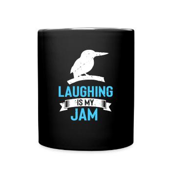 Oiseau australien et Kookaburra rieur - Mug uni - noir - Devant