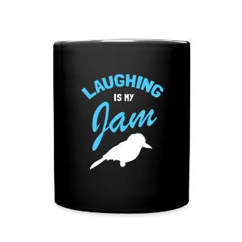 Australian King Fisherman and Lanchender Bird - Full Colour Mug - black - Front