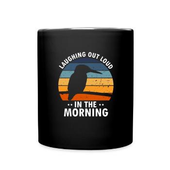 Oiseau australien et Kookaburra rieur - Mug uni - noir - Devant
