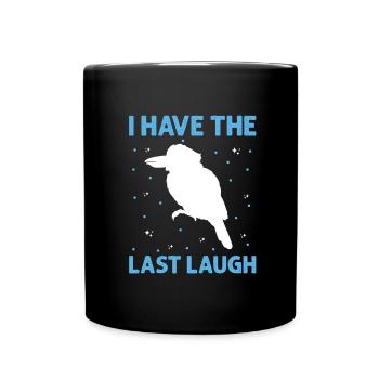 Oiseau australien et Kookaburra rieur - Mug uni - noir - Devant
