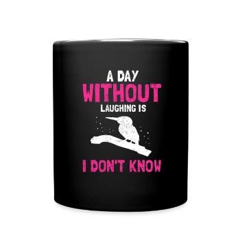 Kookaburra Design and Laughing Bird - Full Colour Mug - black - Front