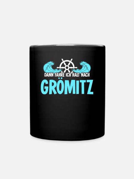 Grömitz Urlaub - Tasse einfarbig - Schwarz