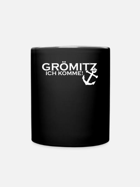 Grömitz ich komme - Tasse einfarbig - Schwarz