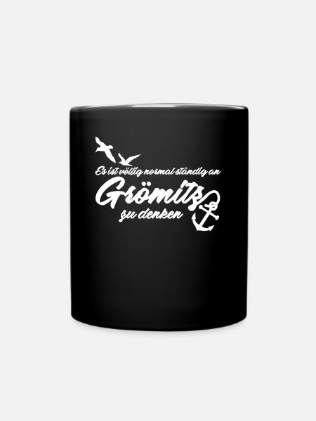 Grömitz - Tasse einfarbig - Schwarz