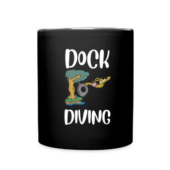 Dock Diving Canine Water Sport Dog Dock Jumping - Full Colour Mug - black - Front