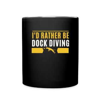 Dock Diving Canine Water Sport Dog Dock Jumping - Full Colour Mug - black - Front