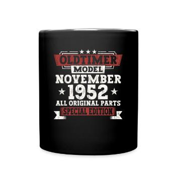 Oldtimer Novembre 1952 Cadeau du 70e anniversaire - Mug uni - noir - Devant
