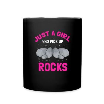 Recherche sur les roches et conception de roches à quartz - Mug uni - noir - Devant