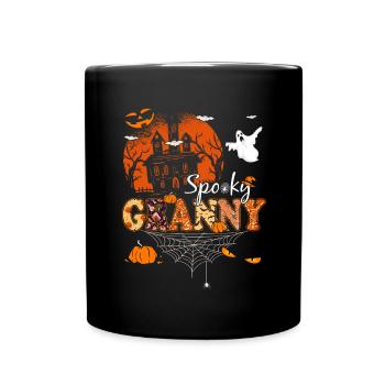 Spooky Granny Halloween Creeper Gift - Tasse einfarbig - Schwarz - Vorne