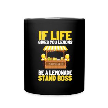 Sell Lemonade Stand Boss Juice Business Lemon - Tasse einfarbig - Schwarz - Vorne