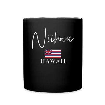 Greece Flag Holidays - Niihau Island - Full Colour Mug - black - Front