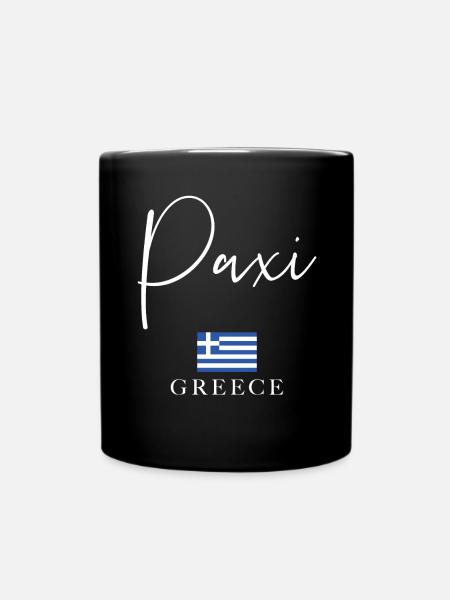 Vacances du drapeau de la Grèce - Islande Paxi - Mug uni - noir