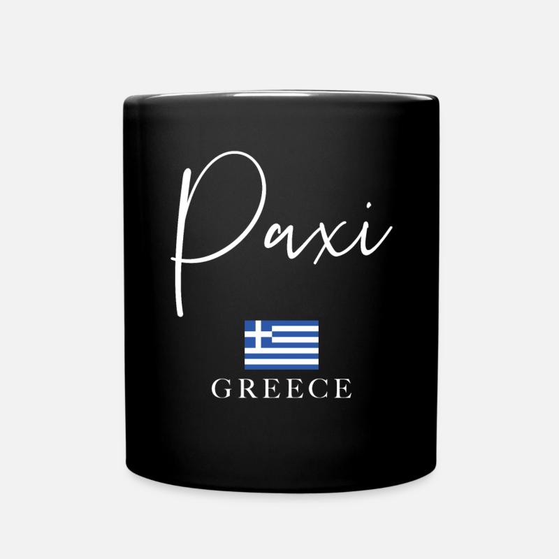 Vacances du drapeau de la Grèce - Islande Paxi - Mug uni - noir
