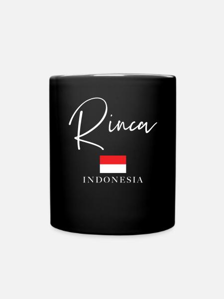 Griechenland Flagge Urlaub - Insel Rinca - Tasse einfarbig - Schwarz