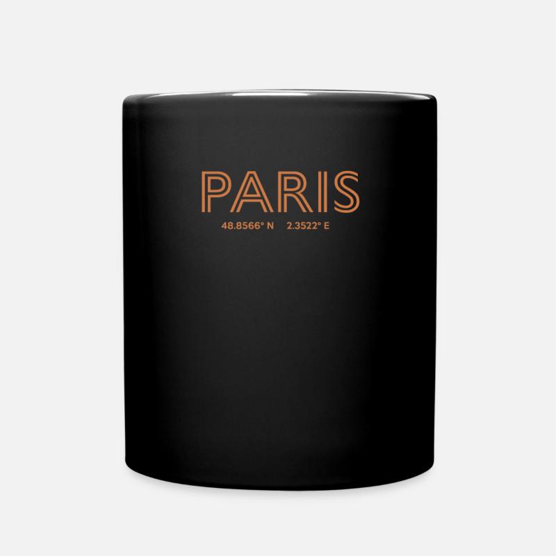 Coordonnées de la ville de France - Paris - Mug uni - noir
