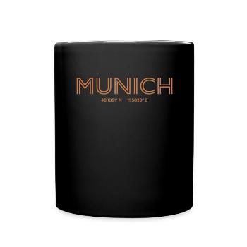 Germany city coordinates - Munich - Full Colour Mug - black - Front