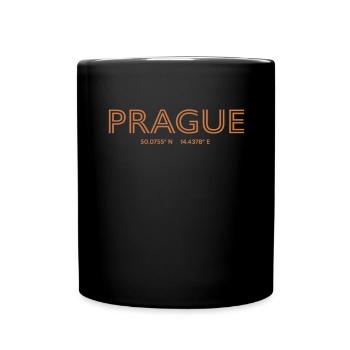 Czech Republic city coordinates - Prague - Full Colour Mug - black - Front