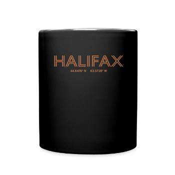 Canada Stadt Koordinaten - Halifax - Tasse einfarbig - Schwarz - Vorne