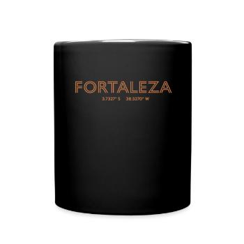 Coordonnées de la ville du Brésil - Fortaleza - Mug uni - noir - Devant