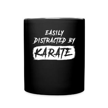 Karate Kung Fu Kampfsport - Tasse einfarbig - Schwarz - Vorne
