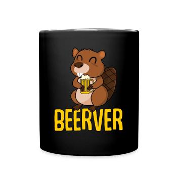 Bierbrauer Biber Brauerei Bier - Full Colour Mug - black - Front