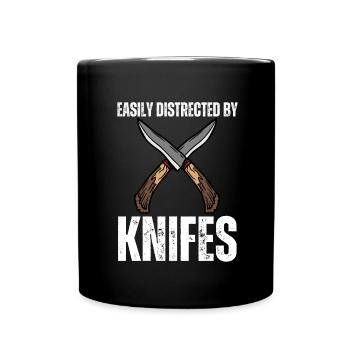 Hunting Knife Collector Flipping Knife, - Tasse einfarbig - Schwarz - Vorne