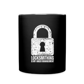 Lockpick Lockpicking Professional Locksmith - Tasse einfarbig - Schwarz - Vorne