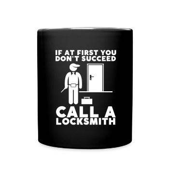 Lockpick Lockpicking Professional Locksmith - Tasse einfarbig - Schwarz - Vorne