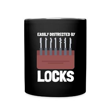 Lockpick Lockpicking Professional Locksmith - Tasse einfarbig - Schwarz - Vorne