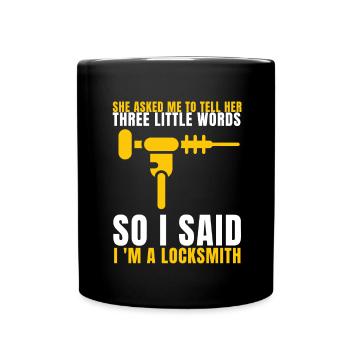 Lockpick Lockpicking Professional Locksmith - Tasse einfarbig - Schwarz - Vorne