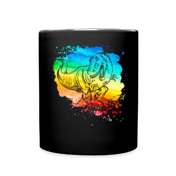 Dinosaure - Mug uni - noir - Devant