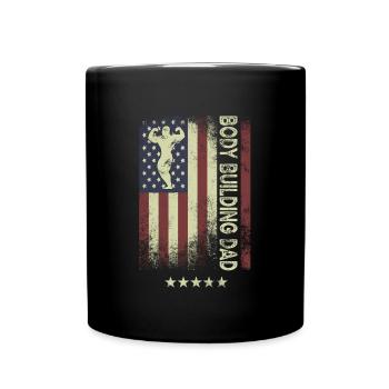 Drapeau américain - Bodybuilding Dad - Mug uni - noir - Devant